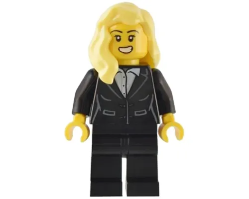 Magician - Female, Black Suit Jacket with White Button Up Shirt, Black Legs, Bright Light Yellow Hair Image