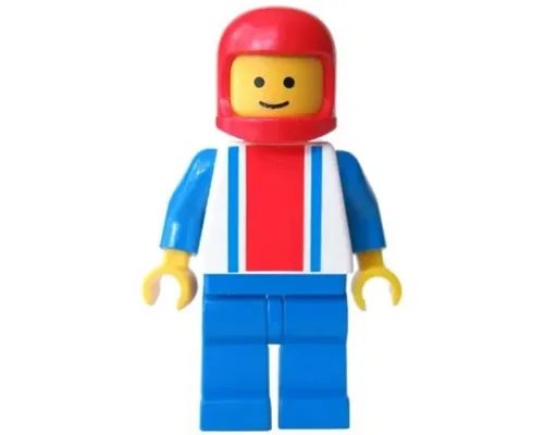 Vertical Lines Red & Blue - Blue Arms - Blue Legs, Red Classic Helmet Image