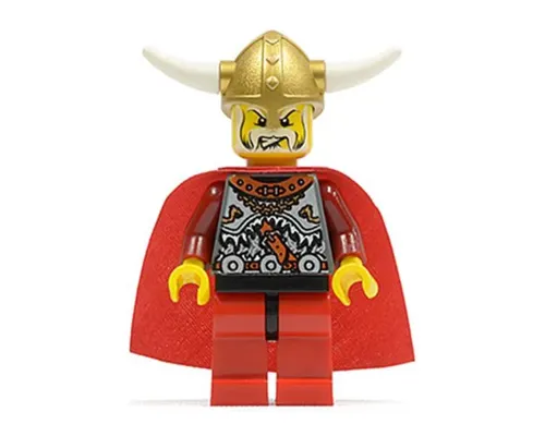 Viking Red Chess King - Horns Glued to Helmet Image