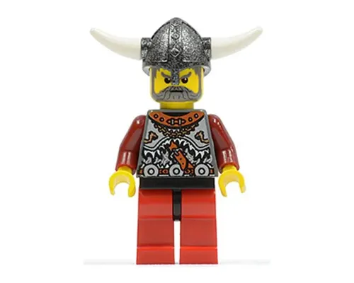 Viking Red Chess Bishop - Horns Glued to Helmet Image