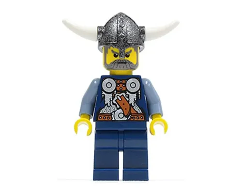 Viking Blue Chess Bishop - Horns Glued to Helmet Image