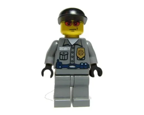 Police - Security Guard, Dark Gray Legs, Dark Blue Cap, Dark Blue Vest with Security and Badge Pattern (Stickers) Image