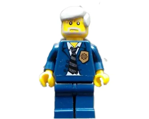 Police - World City Chief, Dark Blue Suit with Badge and Tie, Dark Blue Legs Image