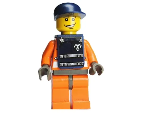 Coast Guard World City, Orange Jacket with Zipper, Dark Blue Cap, Dark Blue Vest with Straps and Coast Guard Logo Sticker Image