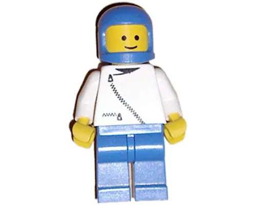 Jacket with Zipper - White, Blue Legs, Blue Classic Helmet Image