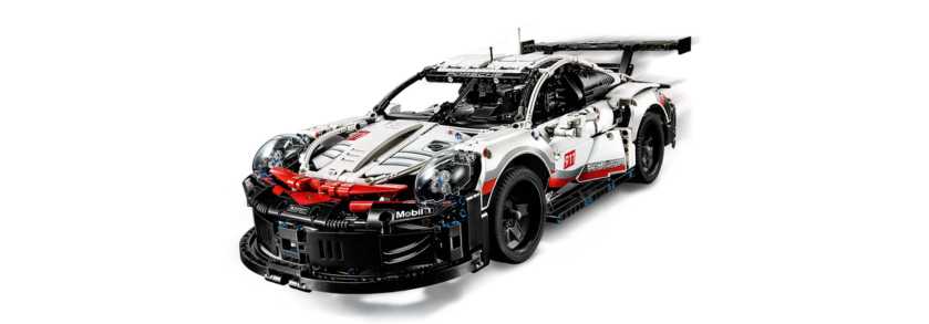 The LEGO Technic 42096 Porsche 911 RSR set, part of the LEGO Technic Cars range