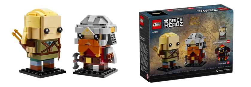 The LEGO BrickHeadz Legolas & Gimli (40751) set