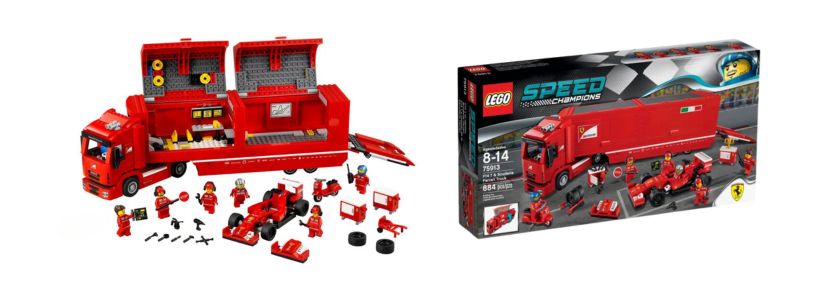 The LEGO Ferrari Scuderia Ferrari Truck 8654 F1 Transporter set